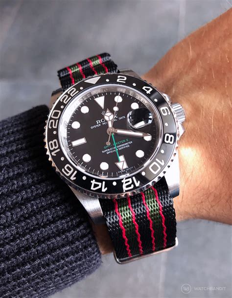 black nato strap rolex|Rolex with nylon strap.